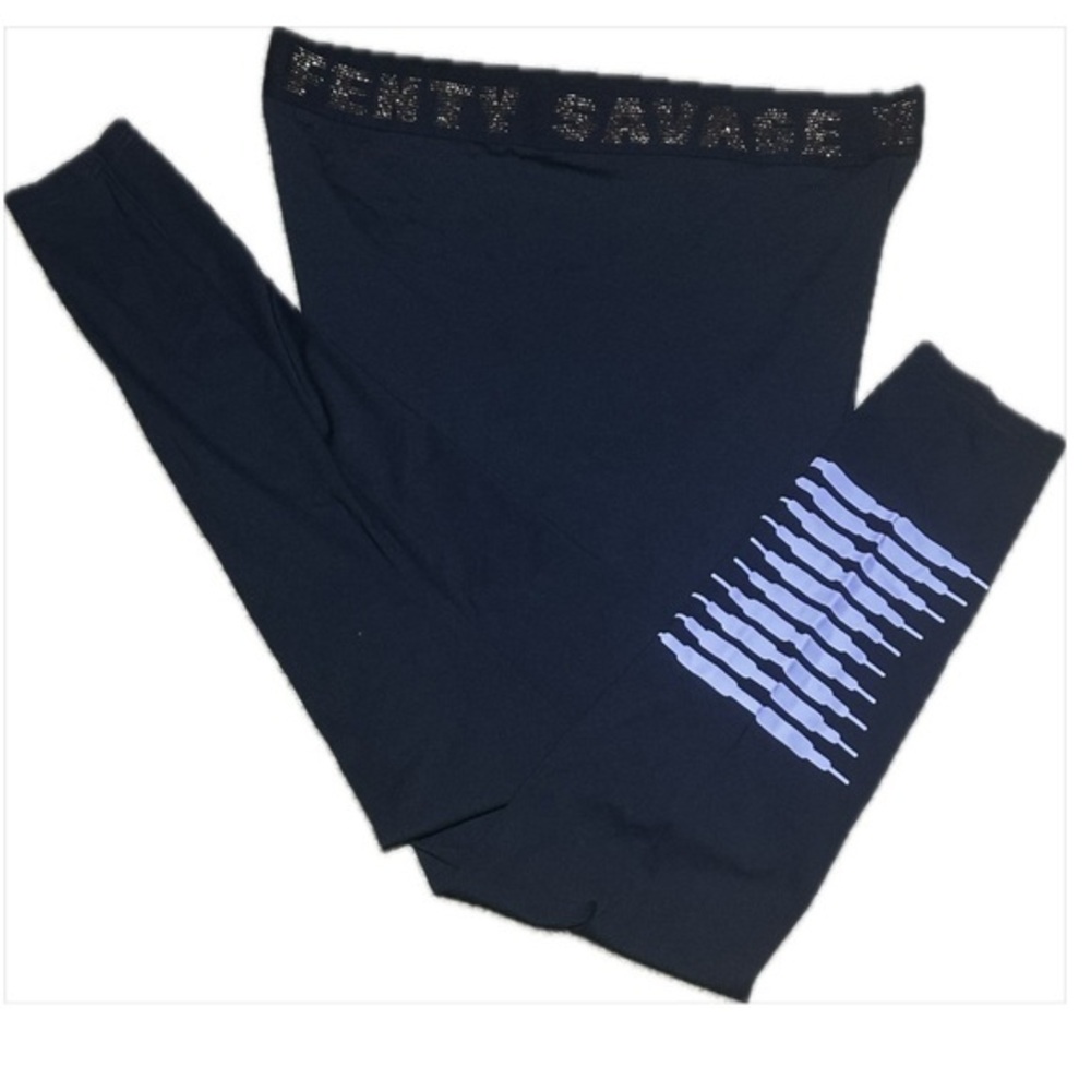Savage X Fenty Woman’s Leggings Black / Purple 2X NWT